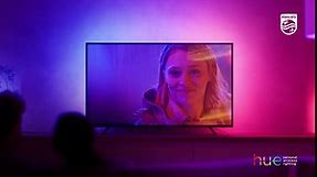 Philips Hue 55" Smart TV Light Strip - White and Color Ambiance LED Color-Changing TV BackLight - Sync with TV, Music, and Gaming - Requires Bridge and Sync Box - Control with App or Voice Assistant