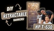 How to print Custom Retractable banners at home: HP T630 Banner Printer. DIY Retractable Banner.