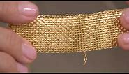 Italian Gold Wide Mesh Design Bracelet, 14K Gold on QVC