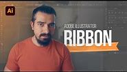 How to DRAW a RIBBON BANNER as VECTOR in Adobe Illustrator