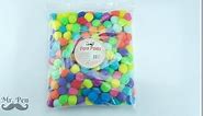 Mr. Pen- Pom Poms, 250 1 Inch Vibrant Colors Pom Poms & 50 Googly Eyes, Pompoms for Crafts, Pom Pom Balls for Crafts, Puff Balls for Crafts, Colored Pom Pom Balls, Fuzzy Craft Balls, Bulk Pompoms