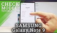 How to Check Model in SAMSUNG Galaxy Note 9 - Read Exact Model Number |HardReset.Info