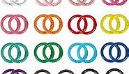 30pcs Spring O Ring Round Snap Hooks Clips, 25mm (1 inch) Trigger Keyring Buckles Keychain Rings for Bag Purse Shoulder Strap