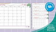 Blank Monthly Calendar Planning Template 2024