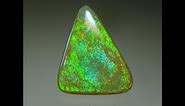 Top Quality Natural Lightning Ridge Solid Opal Gem Amazing Broadflash Pattern Green Blue Fire