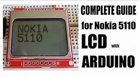 Complete Guide for Nokia 5110 LCD with Arduino UNO