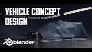 Vehicle concept design | Tutorial Announcement | Sci-fi design | Blender 2.93 | HUMBLE