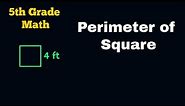Perimeter of Square | Definition | Formula | Examples | 5th Grade Math | @darrionmayemathmax