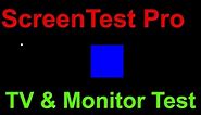 TV and Monitor screen quality test for color uniformity, pixels, dimming display 4K UHD 60fps