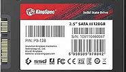 KingSpec 128GB SATA SSD 2.5 inch - Speed up to 550MB/s, Internal Solid State Hard Drive 3D NAND Flash, Compatible with Desktop/Laptop/PC Computer