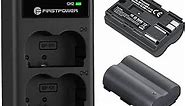 FirstPower BP-511 BP-511a Battery 2-Pack 2200mAh and Dual USB Charger for Canon EOS 5D 10D 20D 20Da 30D 40D 50D 300D D30 D60 and More Camera