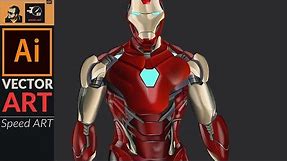 Iron Man Suit in Adobe Illustrator CC | Mark LXXXV | Speed Art
