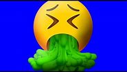 Vomit Face Emoji - BLUE SCREEN [FREE USE]