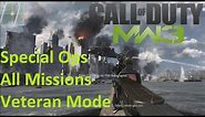 Call of Duty: Modern Warfare 3 - All Special Ops Missions Complete on Veteran (Gameplay/Walkthrough)