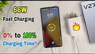 Vivo V27 5G Charging Test | vivo v27 5g battery charging test 0-100% charging time | vivo v27 review