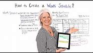 How to Create a Work Schedule - Project Management Training