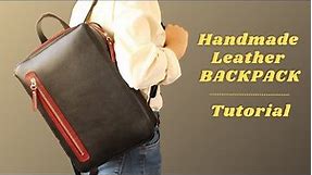 🔴pdf PATTERN + How to make a HANDMADE leather BACKPACK? | PART 1| Tutorial