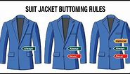 Suit Buttoning Rules - How To Button A Suit - Men's Style Video Tips