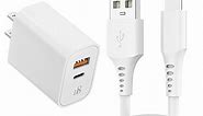 iPhone Fast Charger, [Apple MFi Certified] USB C Wall Charger with 4FT Silicone USB A to Lightning cable Compatible with iPhone 14 13 12