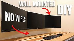 How To Wall Mount Triple Monitors & Awesome Cable Management! | DIY | Home Office Makeover Part 2
