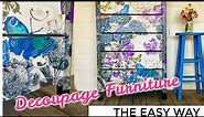 how to decoupage furniture, the easy way!