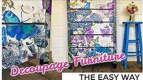 how to decoupage furniture, the easy way!