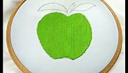 Hand Embroidery | How To Embroider An Apple Step By Step | Bordado Fantasía Manzana (Fácil)