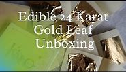 Edible 24 Karat GOLD LEAF UNBOXING