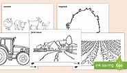 On the Farm Colouring Sheets