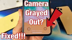 iPhone X/XS/XR/11: How to Fix Camera Grayed Out on Lock Screen- EASY FIX!