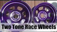 Two Tone Illusion Purple Racecar Wheels - How to two-tone powder coat