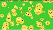 Thinking Face Emoji / Smileys Animation | Green Screen | HD | ROYALTY FREE