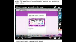 How to create a google order form