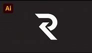 Cara membuat logo monogram huruf R di adobe illustrator