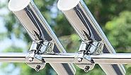 2PCS Tournament Style Boat Fishing Rod Holders, 316 Stainless Steel Clamp on 7/8" to 1" Rail, 360 Adjustable Fishing Rod Holder