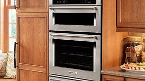 KitchenAid 30 in. Electric Even-Heat True Convection Wall Oven with Built-In Microwave in Stainless Steel KOCE500ESS