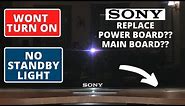 How To Fix SONY TV Wont Turn On No Standby Light || No Picture No Sound