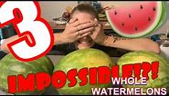 IMPOSSIBLE! GIRL EATS 3 WHOLE WATERMELONS | MELON RECORD | OVER 40 LBS GROSS WEIGHT | WOMAN VS FOOD
