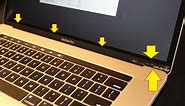 Macbook PRO How to replace Lcd Screen bezel front logo glass cover