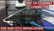 BNC to ethernet connector I PV balun +terminated Ethernet cable for AHD CCTV Installation