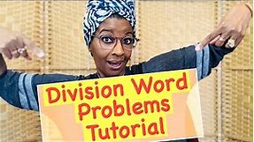 Easy Division Word Problems Tutorial