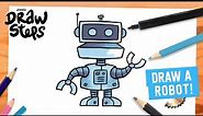 How to draw a cute ROBOT (easy step by step)