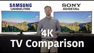 4K TV Comparison: Sony X720E vs. Samsung MU7000