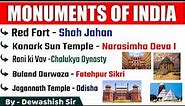 Monuments Of India | Monuments And Their Builders | Static GK | Dewashish Sir
