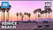 [4K] Sunset at Venice Beach, Los Angeles California - Virtual Walking Tour