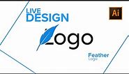 Feather Logo in Adobe Illustrator & Photoshop - Logo Design