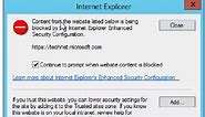 how to fix content from the website listed below is being blocked by the internet explorer