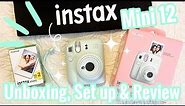 Instax Mini 12 Unboxing , Set up & Review