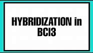 Hybridization of BCl3