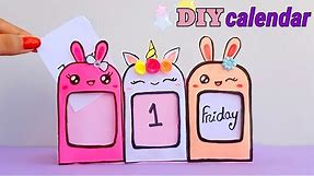 How to make a cute desk calendar | diy calendar | paper Mini calendar /paper crafts for school / DIY